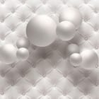 Miniatura fototapety Białe kule na pikowanym tle