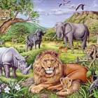 Miniatura fototapety Lew i młody na trawie