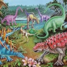 Miniatura fototapety Dinozaury w lesie dla dzieci