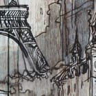 Miniatura fototapety Wieża Eiffla i europejskie budynki fragment #1