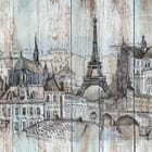 Miniatura fototapety Wieża Eiffla i europejskie budynki