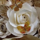 Miniatura fototapety Papierowe Kwiaty z Motylami