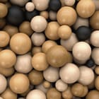 Miniatura fototapety Drewniane kule w odcieniach brązu