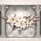 Miniatura fototapety Biały bukiet lilii na kolumnach