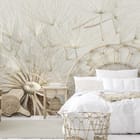 Miniatura fototapety Subtelne dmuchawce w zbliżeniu we wnętrzu sypialni