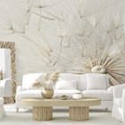 Miniatura fototapety Subtelne dmuchawce w zbliżeniu we wnętrzu salonu