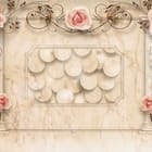 Miniatura fototapety Różowe róże na marmurze