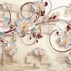 Miniatura fototapety Kwiaty i Geometryczne Kształty