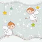 Miniatura fototapety Uśmiechnięte Aniołki i Gwiazdki