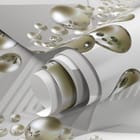 Miniatura fototapety Srebrne kule w futurystycznym tunelu fragment #1