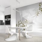 Miniatura fototapety Srebrne kule w futurystycznym tunelu we wnętrzu kuchni