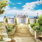 Miniatura fototapety Pałac z Ogrodem i Fontanną