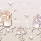 Miniatura fototapety Stylizowane Kwiaty z Delikatnymi Liśćmi