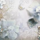 Miniatura fototapety Pastelowe kwiaty z ornamentami