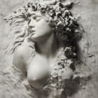 Miniatura fototapety Rzeźba kobiety z kwiatami