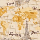 Miniatura fototapety Mapa świata z nazwami miast