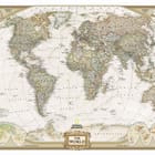 Miniatura fototapety Klasyczna mapa świata w ramce