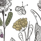 Miniatura fototapety Kwiaty polne na białym tle fragment #1