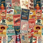 Miniatura fototapety Kolorowe plakaty retro