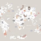 Miniatura fototapety Mapa świata dla dzieci