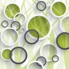 Miniatura fototapety Okrągłe wzory z zielenią