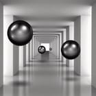 Miniatura fototapety Czarne kule w białym tunelu