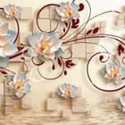 Miniatura fototapety Kwiaty lotosu na pastelowym tle