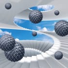 Miniatura fototapety Spiralne schody i kuliste formy