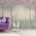 Miniatura fototapety Drzewa z Różowymi Kwiatami we wnętrzu pokoju dziecka