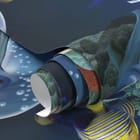 Miniatura fototapety Delfiny i ryby w oceanie fragment #1