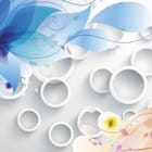 Miniatura fototapety Abstrakcyjne kwiaty i okręgi