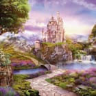 Miniatura fototapety Zamek na wzgórzu z mostem