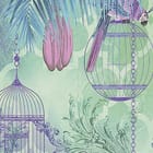 Miniatura fototapety Pawi ogon w tropikalnej scenerii fragment #2