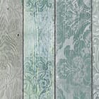 Miniatura fototapety Deski z Kwiatowymi Wzorami fragment #2