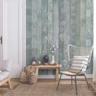 Miniatura fototapety Deski z Kwiatowymi Wzorami we wnętrzu salonu