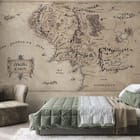 Miniatura fototapety Stara mapa Śródziemia we wnętrzu pokoju nastolatka