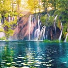 Miniatura fototapety Wodospady i Lasy nad Jeziorem