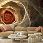Miniatura fototapety Abstrakcyjna spirala z różami we wnętrzu salonu