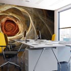 Miniatura fototapety Abstrakcyjna spirala z różami we wnętrzu biura