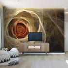 Miniatura fototapety Abstrakcyjna spirala z różami we wnętrzu pokoju nastolatka