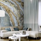 Miniatura fototapety Abstrakcyjne Żyłki Marmuru we wnętrzu salonu