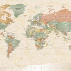 Miniatura fototapety Mapa świata z kontynentami