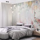 Miniatura fototapety Murale kwiatowe z gęstą roślinnością we wnętrzu sypialni