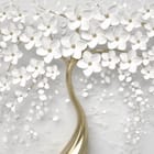 Miniatura fototapety Drzewo z Białymi Kwiatami 3D