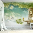 Miniatura fototapety Domek na drzewie z postaciami - aranżacja w pokoju dziecka