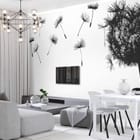 Miniatura fototapety Dmuchawiec z odlatującymi nasionami we wnętrzu salonu