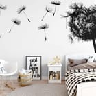 Miniatura fototapety Dmuchawiec z odlatującymi nasionami we wnętrzu pokoju nastolatka