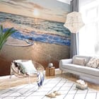 Miniatura fototapety Zachód słońca nad morzem we wnętrzu salonu