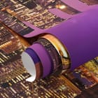 Miniatura fototapety Panorama miasta z mostem nocą - realne zdjęcie w rolce