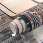 Miniatura fototapety Panorama miasta przez okno - realne zdjęcie w rolce
